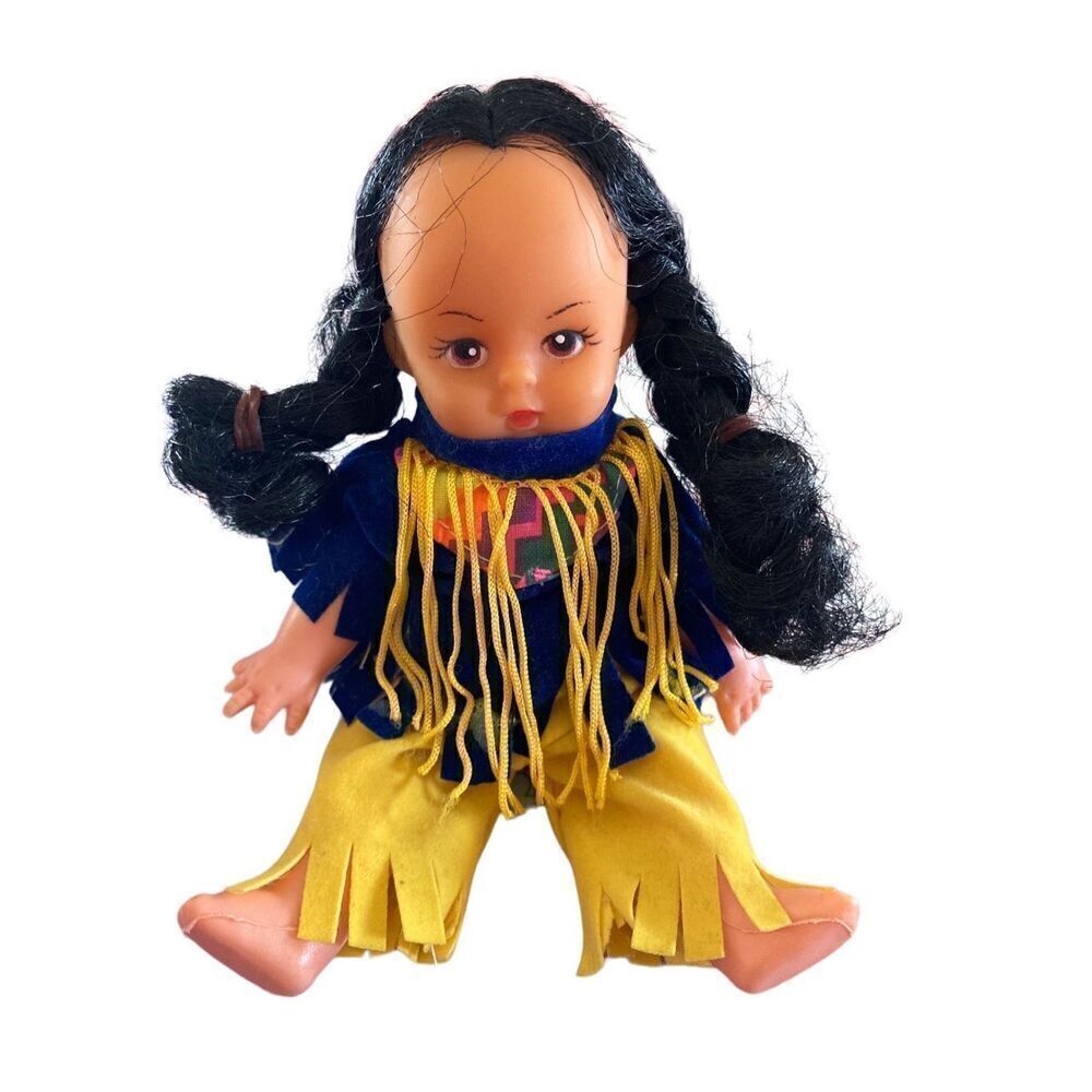 Vintage Native American Baby Girl Doll Indigenous Collectible Nostalgia Tribal